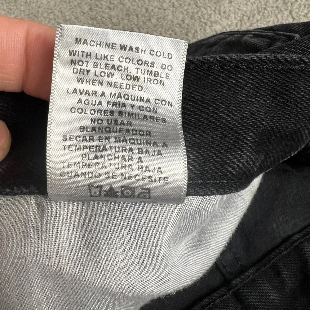 George Denim Jeans Size 33x30 Mens Black Regular Fit Everyday Wear Casual Style